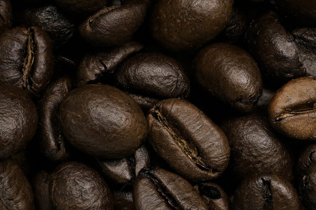 Close-up of roasted coffee beans representing foodtech innovation and alternative beanless coffee solutions.